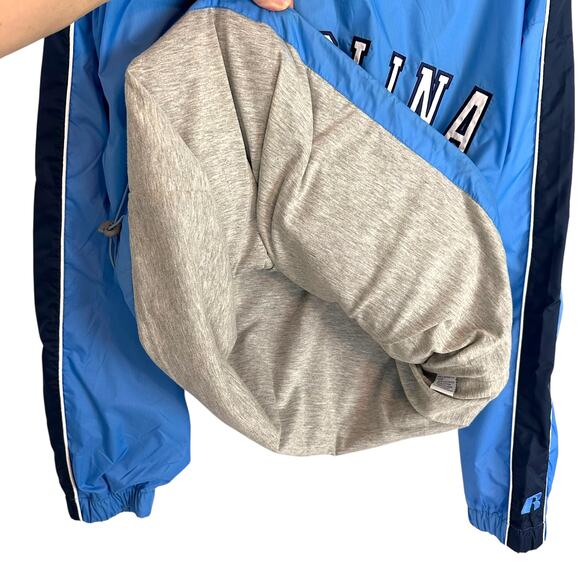 Vintage Russell UNC Carolina Tar Heels Pullover Windbreaker Jacket Mens L - Picture 6 of 13